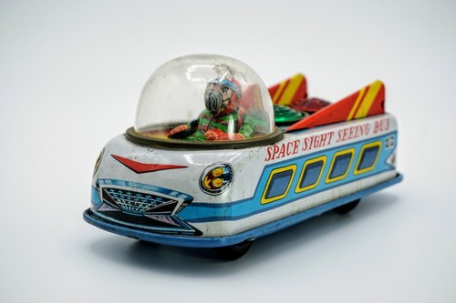 Masudaya vintage tin toy space - tin,