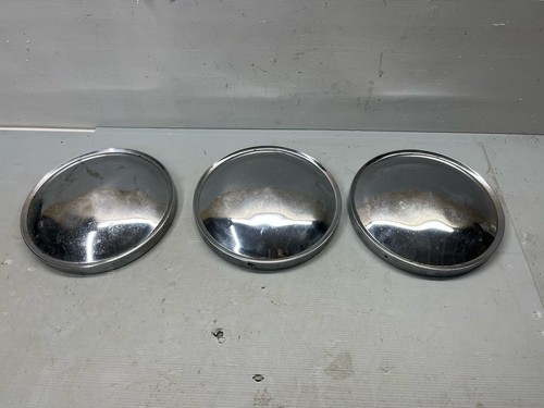 Classic car chrome hub caps - car,