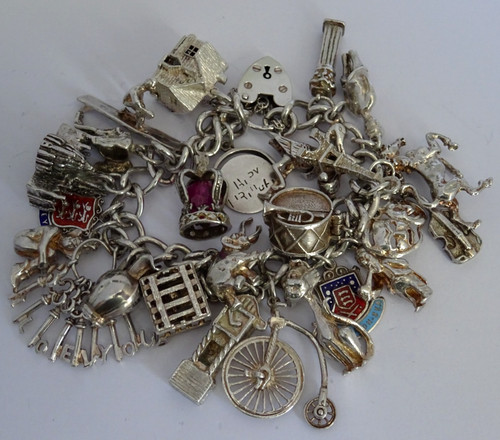Vintage heavy solid silver
