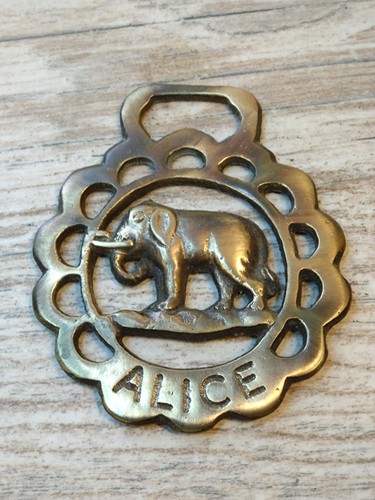 Vintage brass alice elephant - vintage,
