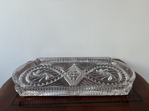 Heavy cut glass serving - glass,