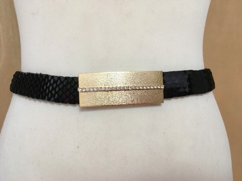 Black evening belt golden - belt,