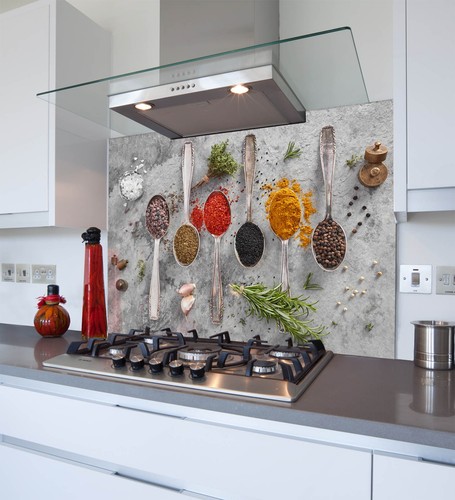 Printed glass kitchen - printed,