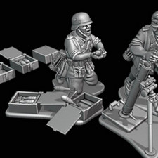 28 mm Afrika Korps 81mm mortar