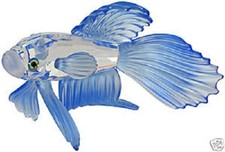 Swarovski Crystal "SIAMESE FIGHTING FISH"  Mint Condition- Original Box & Cert