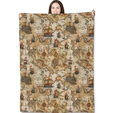 Vintage Treasure Map Throw