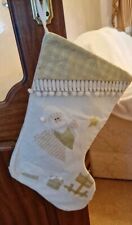 Luxury Santa Christmas Stocking Dressed In Gold And Cream Colours