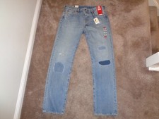 NEW LEVI'S 501 FADED DISTRESSED BLUE DENIM 150 ANNIVERSARY EDITION JEANS 34 X 34