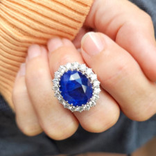 5.50Ct Real Sapphire & Lab