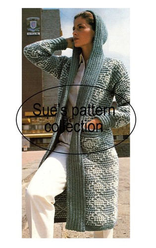 Ladies long line coat - , hood