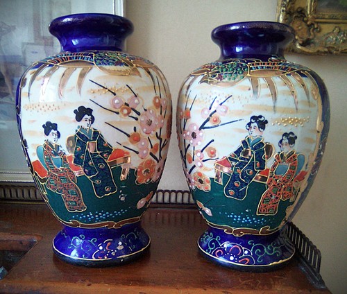 Pair vintage japanese royal - of,