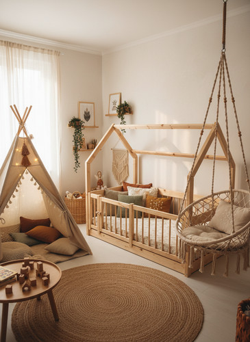 Kids house bed with gate - kids, |