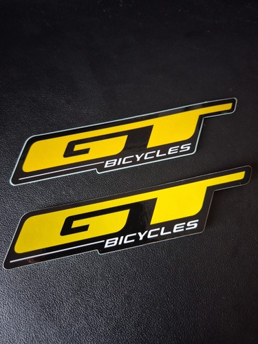 Yellow bicycle decals - bicycle,