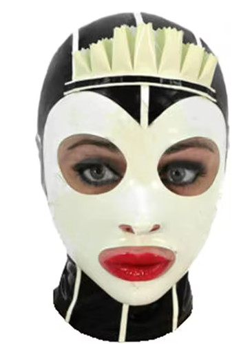 Latex rubber maid - hood, mask