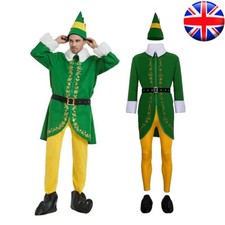 5PC/Set Buddy the Elf Costume Men Christmas Elf Costume Cosplay Full Set Costume