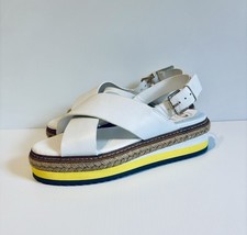 Dune White Leather Wedge Heel
