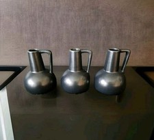 Contemporary Black Vases X 3
