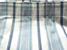 Laura Ashley Heacham Stripe Dark Seaspray Ready Made Curtains, BNWT, RRP £120