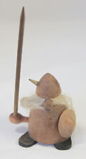Vintage Wooden Gonk Figure - Viking w/ Spear
