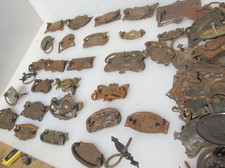 Antique iron drawer handles - antique,