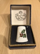 Christmas Holly Thimble Boxed Royal Grafton Bone China