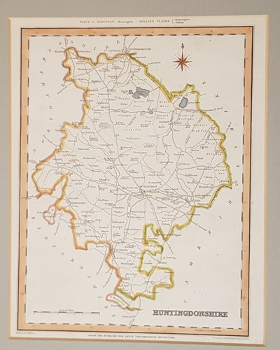 Huntingdonshire antique map - antique,