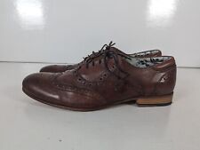 Ask The Missus Shoes Leather Men's 41 UK 7 Brown Lace Up