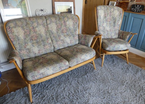 Ercol seater highback - 2,