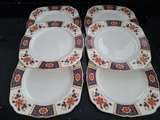 H & K TUNSTALL WINDSOR BONE CHINA SET OF 6 x 25cm DINNER CHARGER PLATES