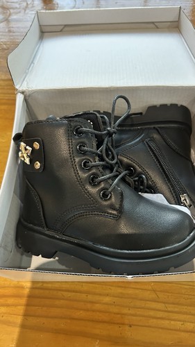 Girls ankle black boots - black,
