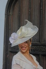 Ascot,Races,Wedding Ivory Cream Hat