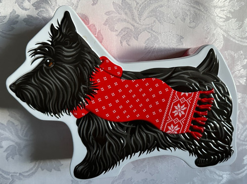 Scotty dog biscuit - biscuit, tin