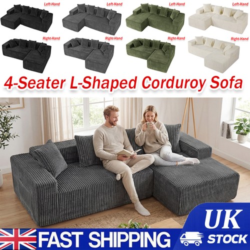 Seater corduroy sofa with 4 - corduroy,