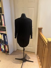 Wallis ladies black sparkly evening jumper with bead detail. Size L