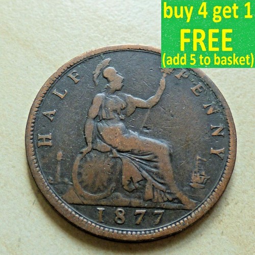 Queen victoria half - queen, half-penny