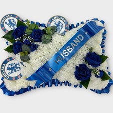 Football  Funeral Flowers Artificial Pillow Wreath Memorial Grave Tribute dad
