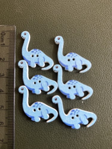 Blue dinosaur wood novelty - blue,