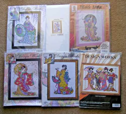 Geisha ladies cross stitch - ladies,