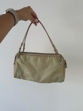 Vintage PRADA Shoulder Bag 00s Y2K Beige/Green