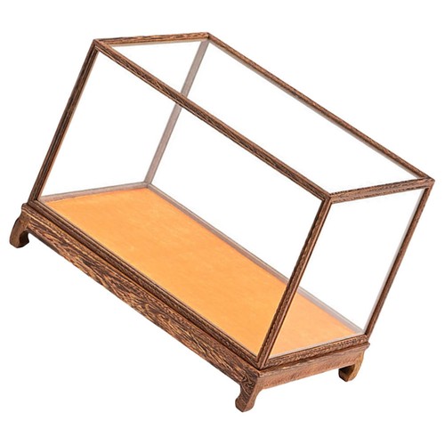 Clear wooden figurine display - clear,