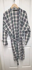 Men's marks & Spencer Dressing Gown  check, / tartan , Size large 100% Cotton