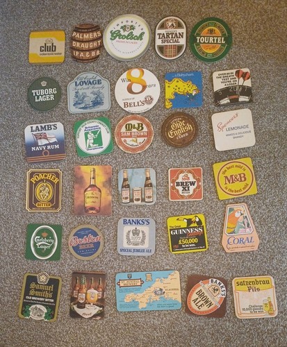 Vintage beer mats - vintage, 30