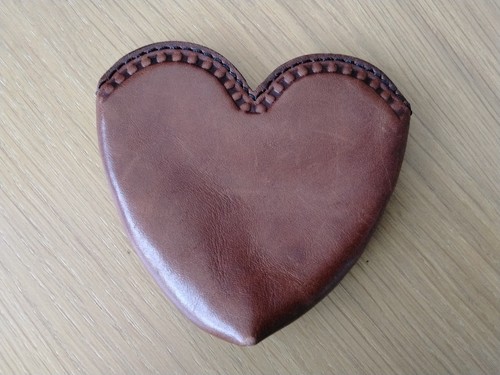 Fossil brown leather coin - brown,