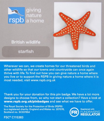 Rspb pin badge - pin, gnah