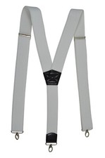 Braces/Suspenders, Adult, Unisex - Carabiner Y Silver Clips - Various Colours