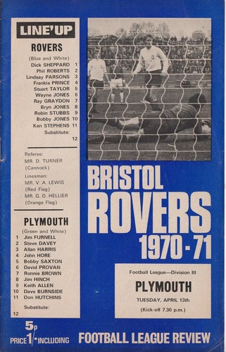 Football programme bristol - programme,
