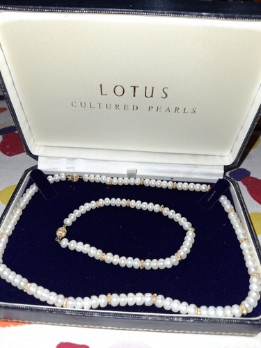 Lotus cultured pearl necklace - pearl,