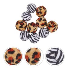  10 Pcs Leopard Print Cat Ball Baby Interactive Kitten Toy Small Balls