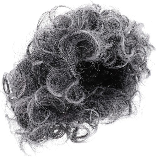 Women wig curly hair grey - grey, old