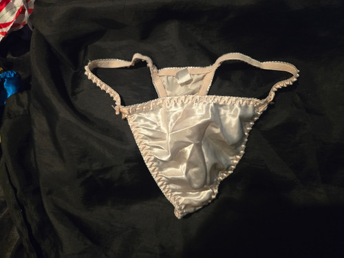 Satin string thong bikini - satin,